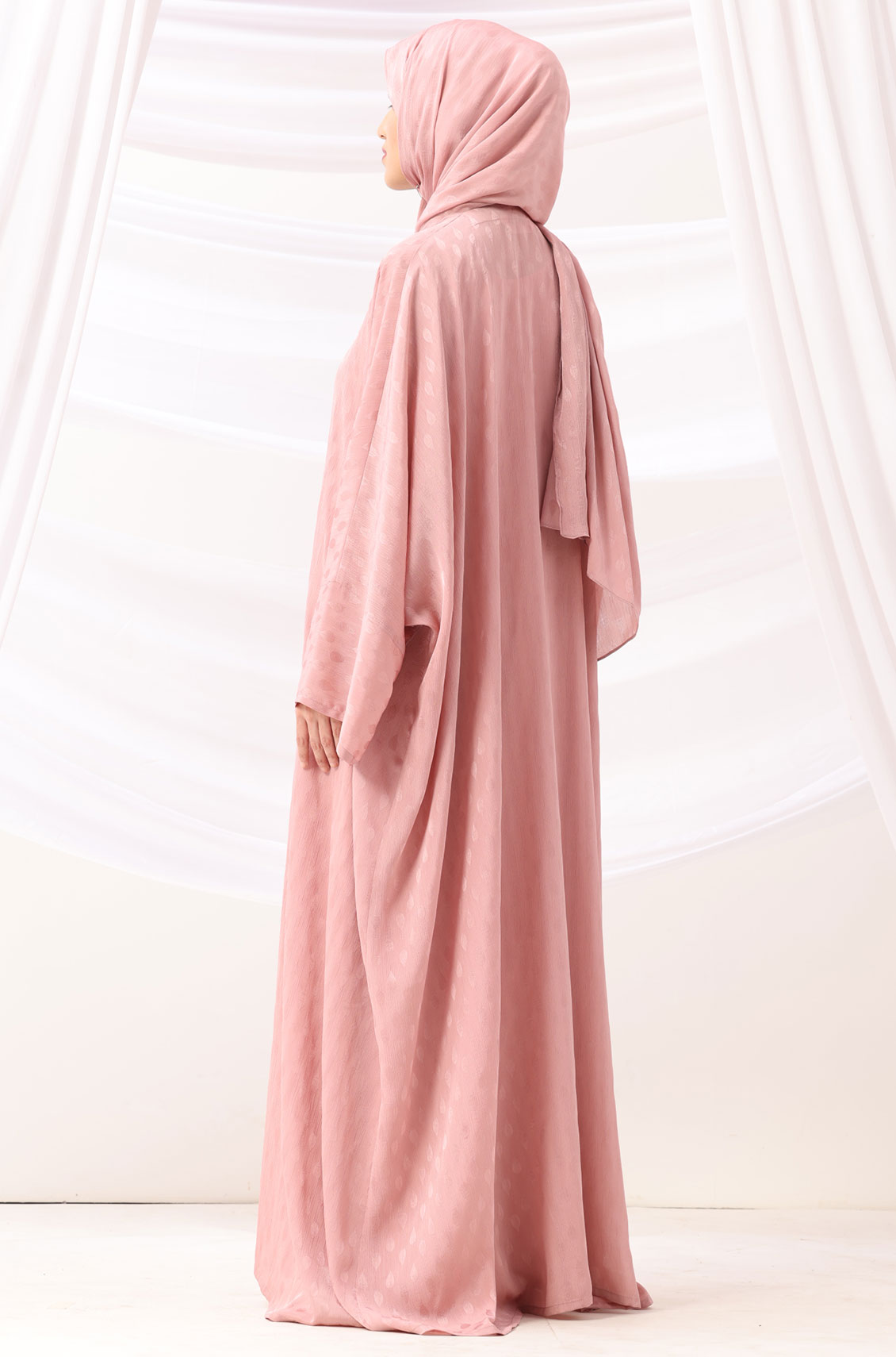 Luxe Dune Kaftan Abaya Rose Gold