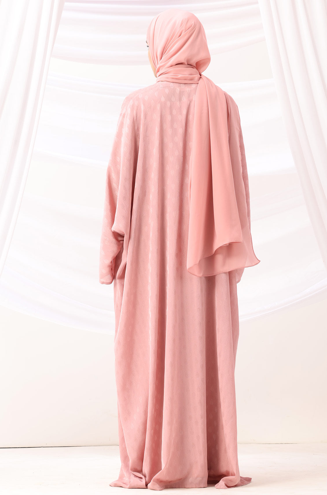 Luxe Dune Kaftan Abaya Rose Gold