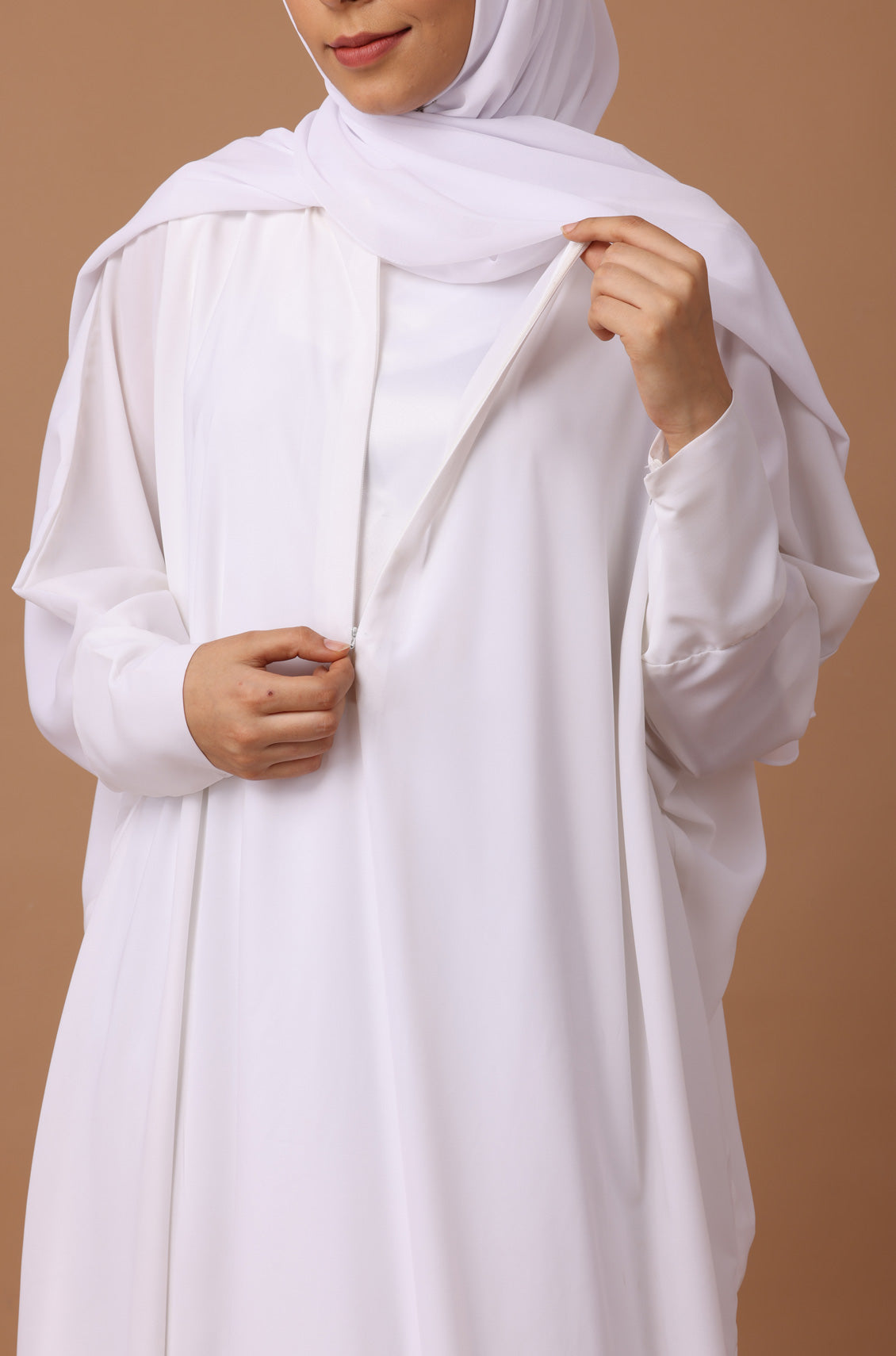 Simple Abaya Kaftan Style White
