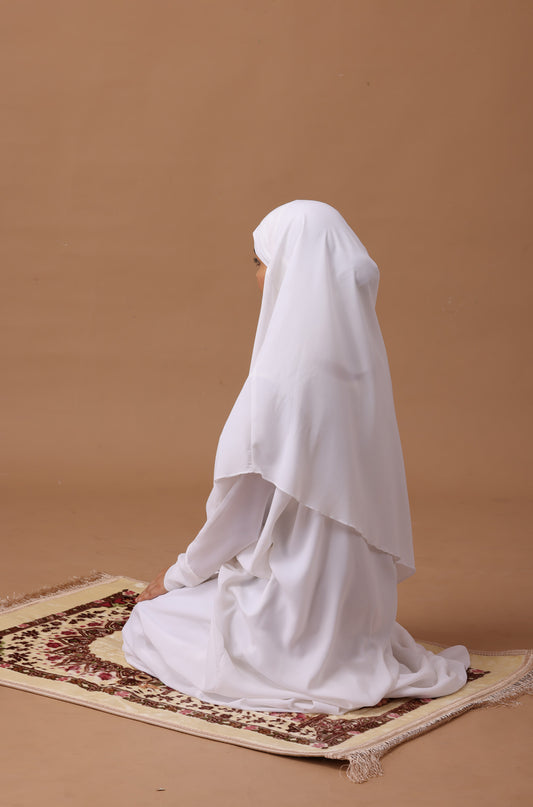 Simple Abaya Kaftan Style White