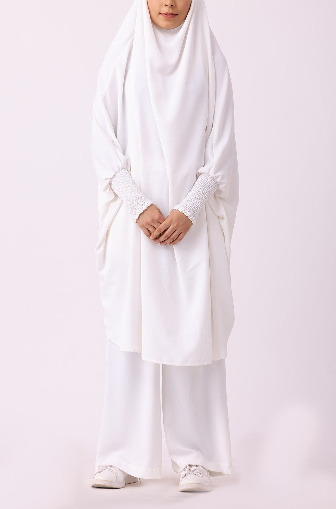 Jilbab 02 Piece / Prayer Set White