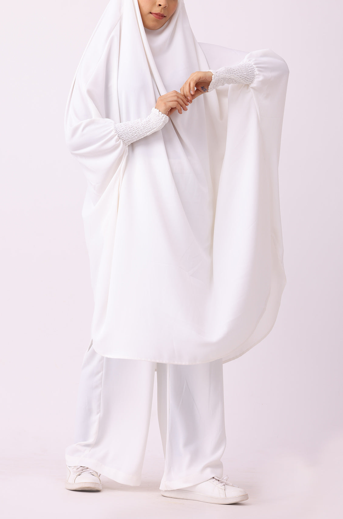 Jilbab 02 Piece / Prayer Set White