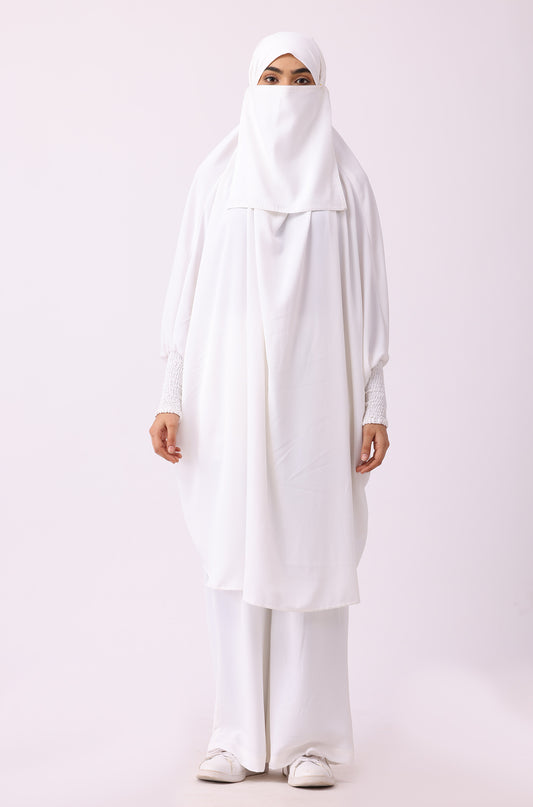 Jilbab 02 Piece / Prayer Set White