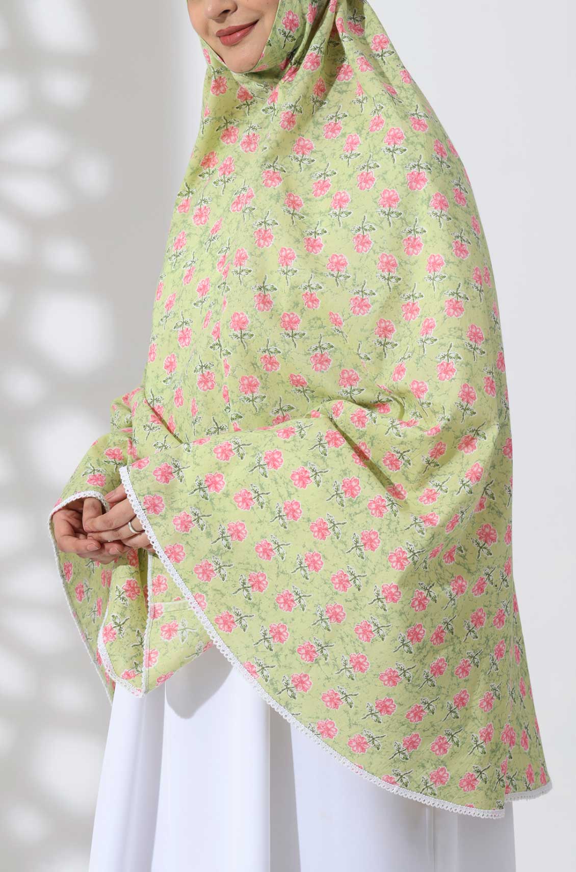 Mint Floral Cotton Namaz Makhna