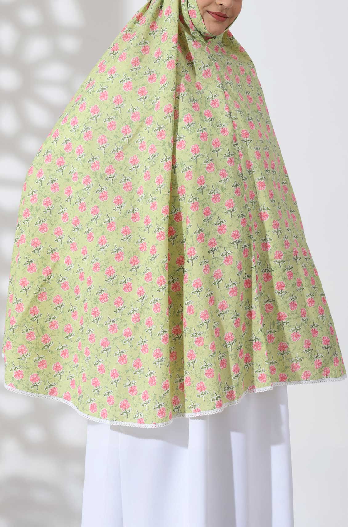 Mint Floral Cotton Namaz Makhna