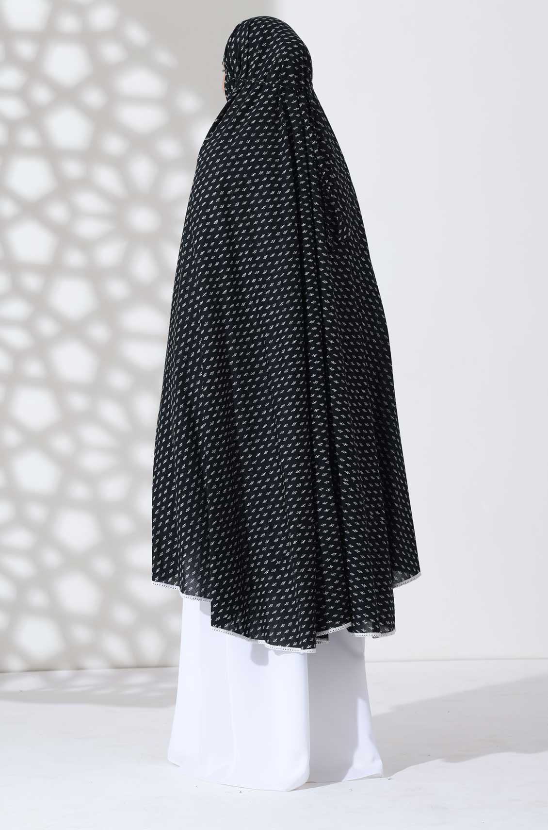 Black Fig Knee Length Cotton Namaz Makhna
