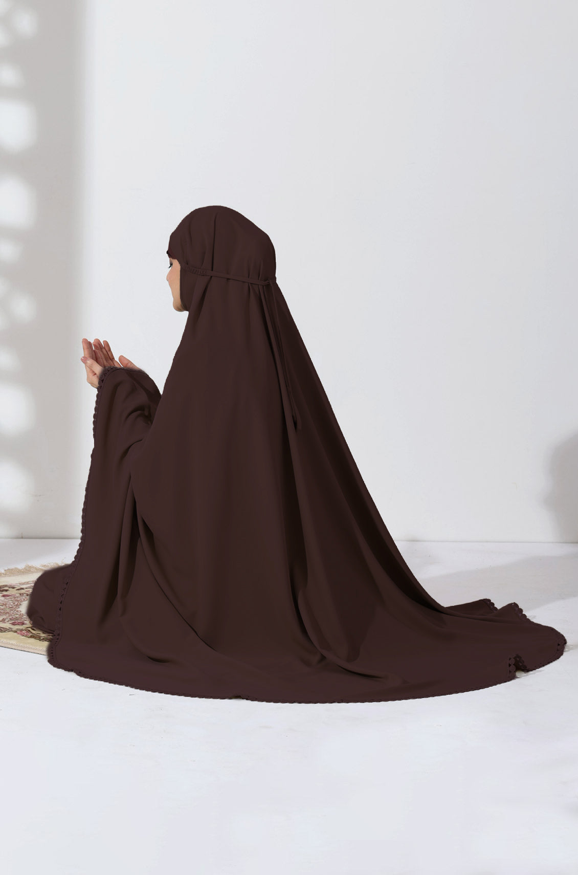 Prayer Lace Makhna Dark Brown