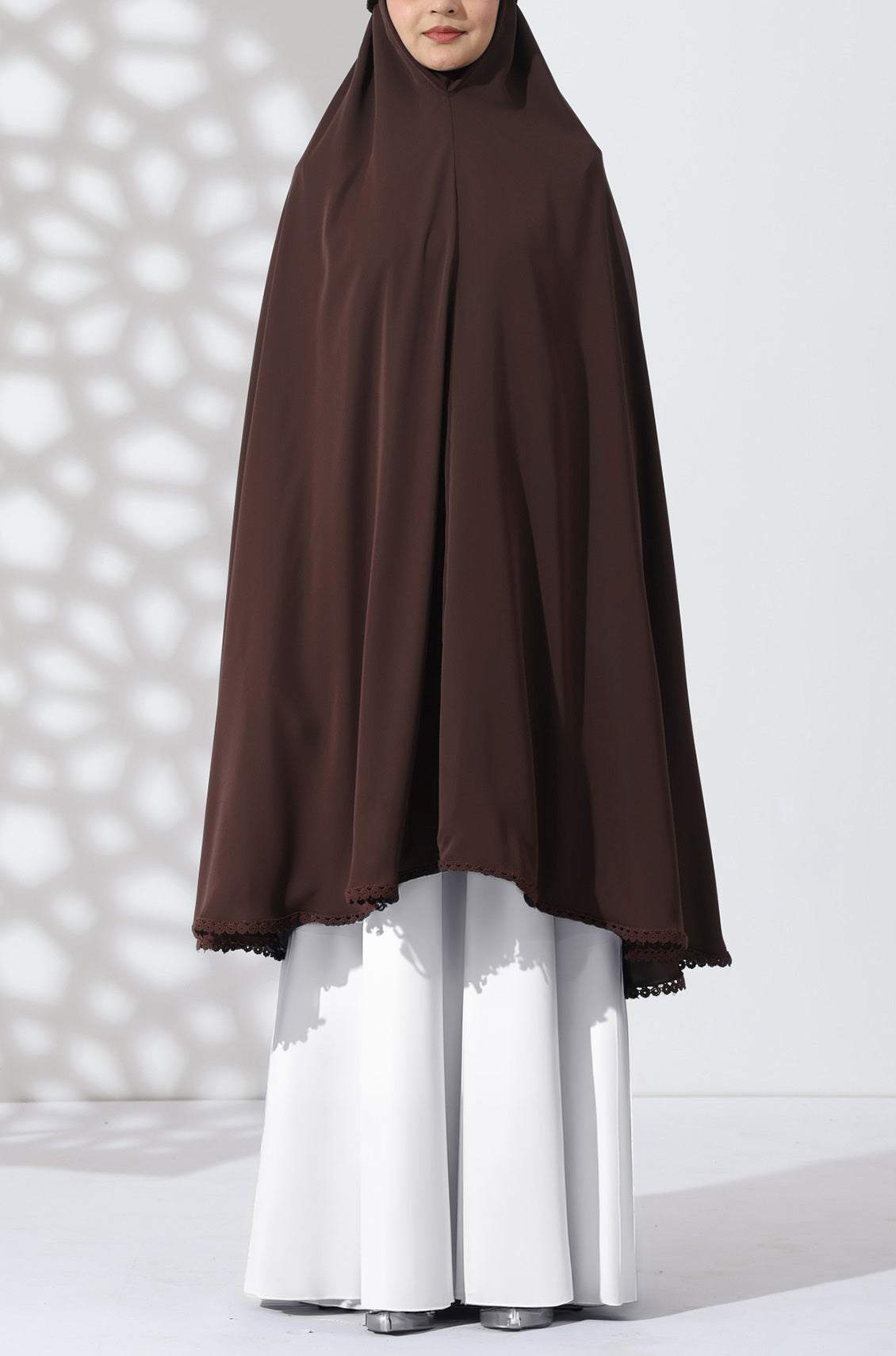 Prayer Lace Makhna Dark Brown