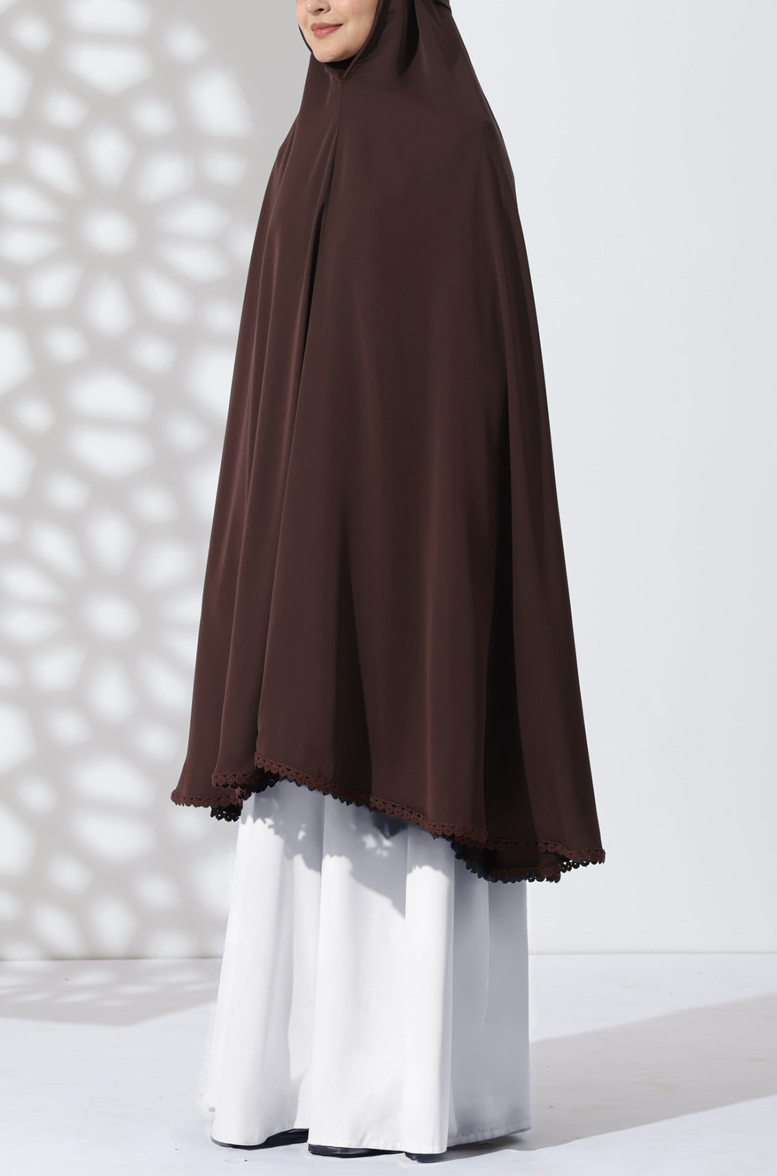 Prayer Lace Makhna Dark Brown