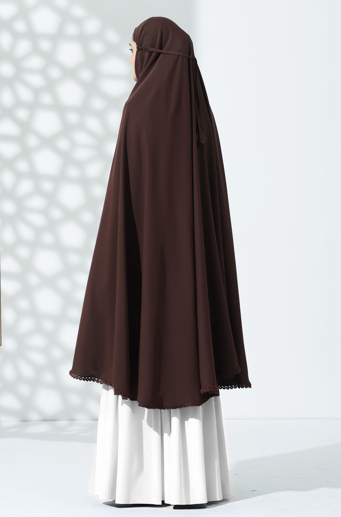 Prayer Lace Makhna Dark Brown