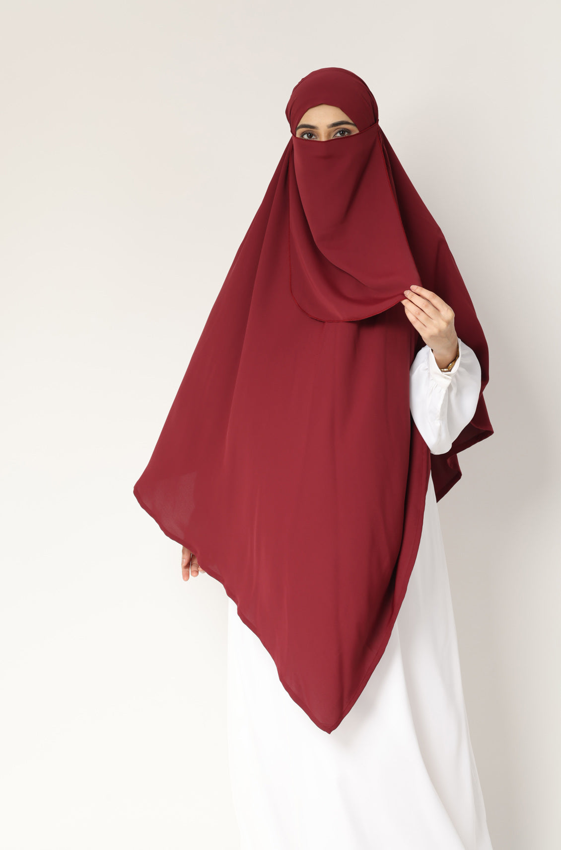 Khimar Single Layer Maroon