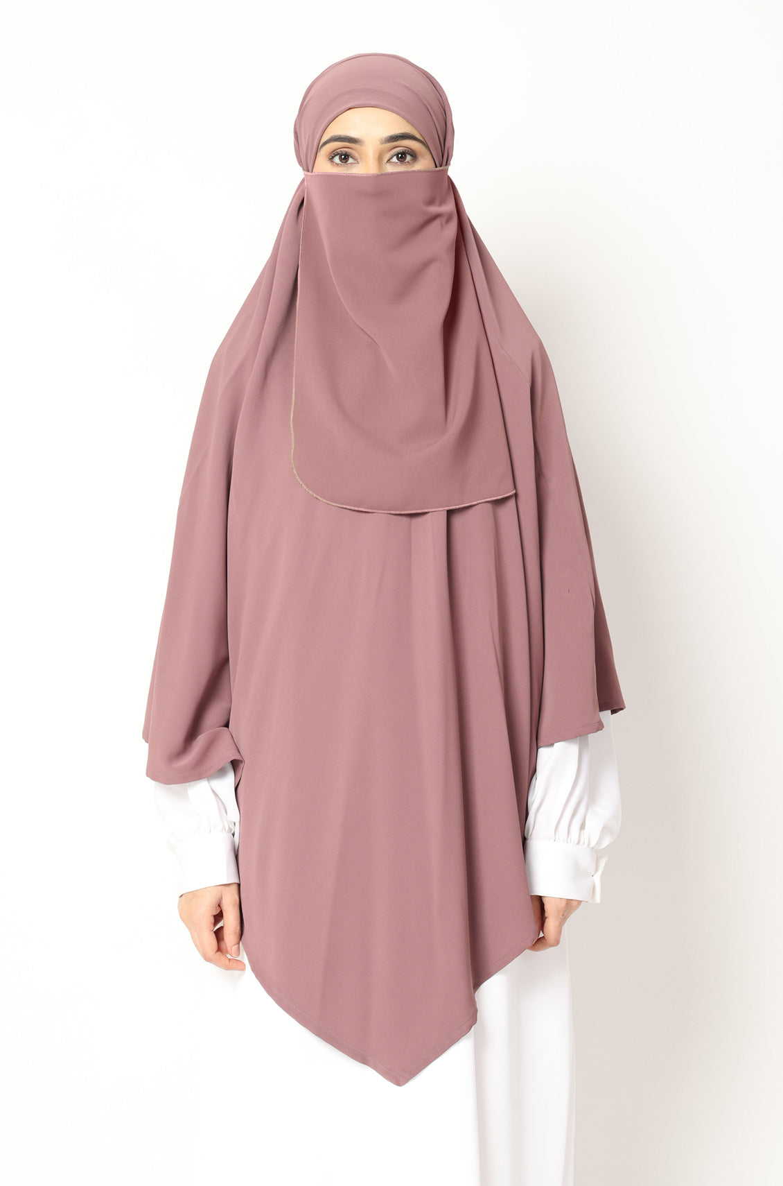 Khimar Single Layer Dusty Rose