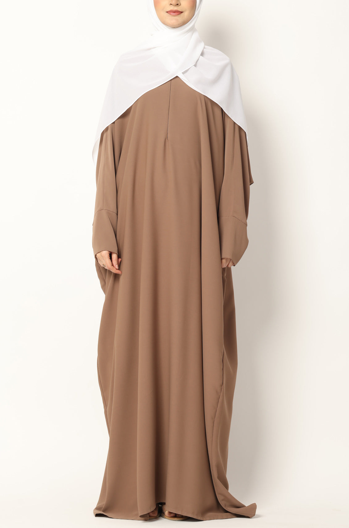 Simple Abaya Kaftan Style Almond