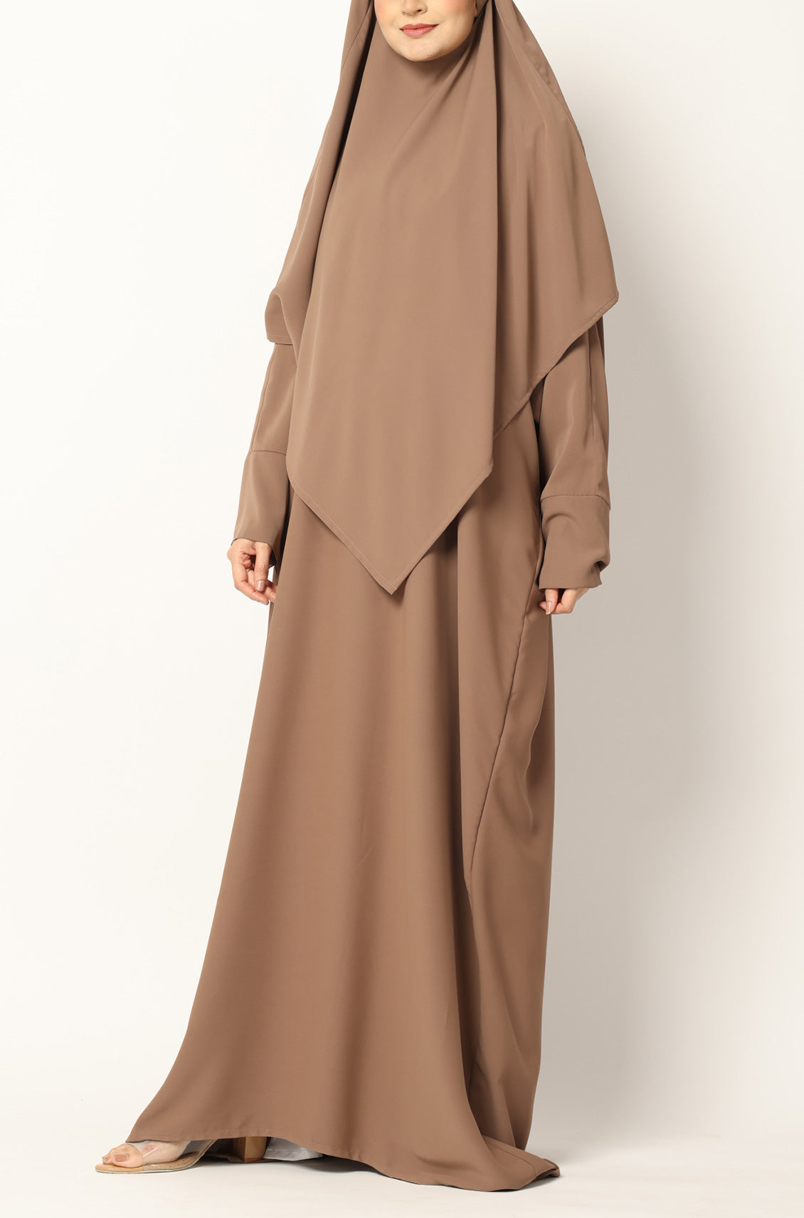 Simple Abaya Kaftan Style Almond