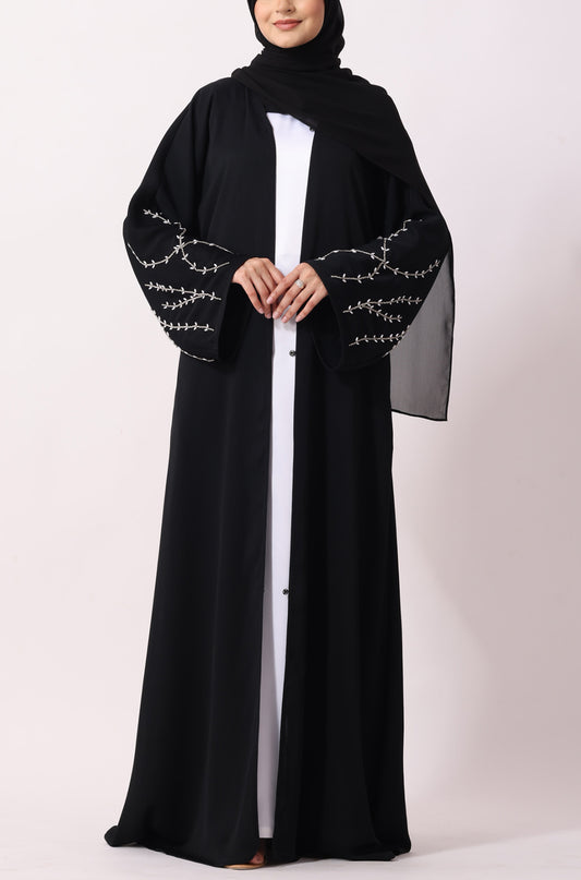 Luxury Jewel Abaya Dress Black
