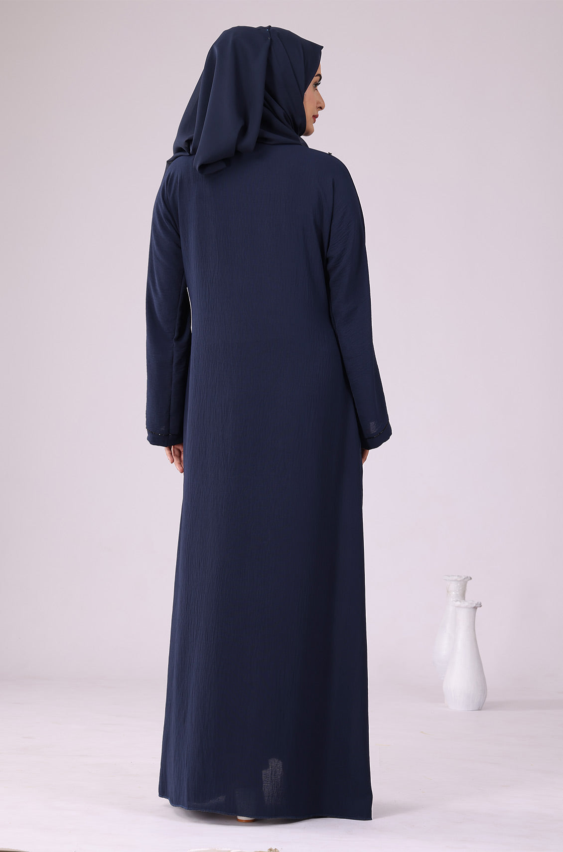 Pearl Abaya Dress Navy Blue