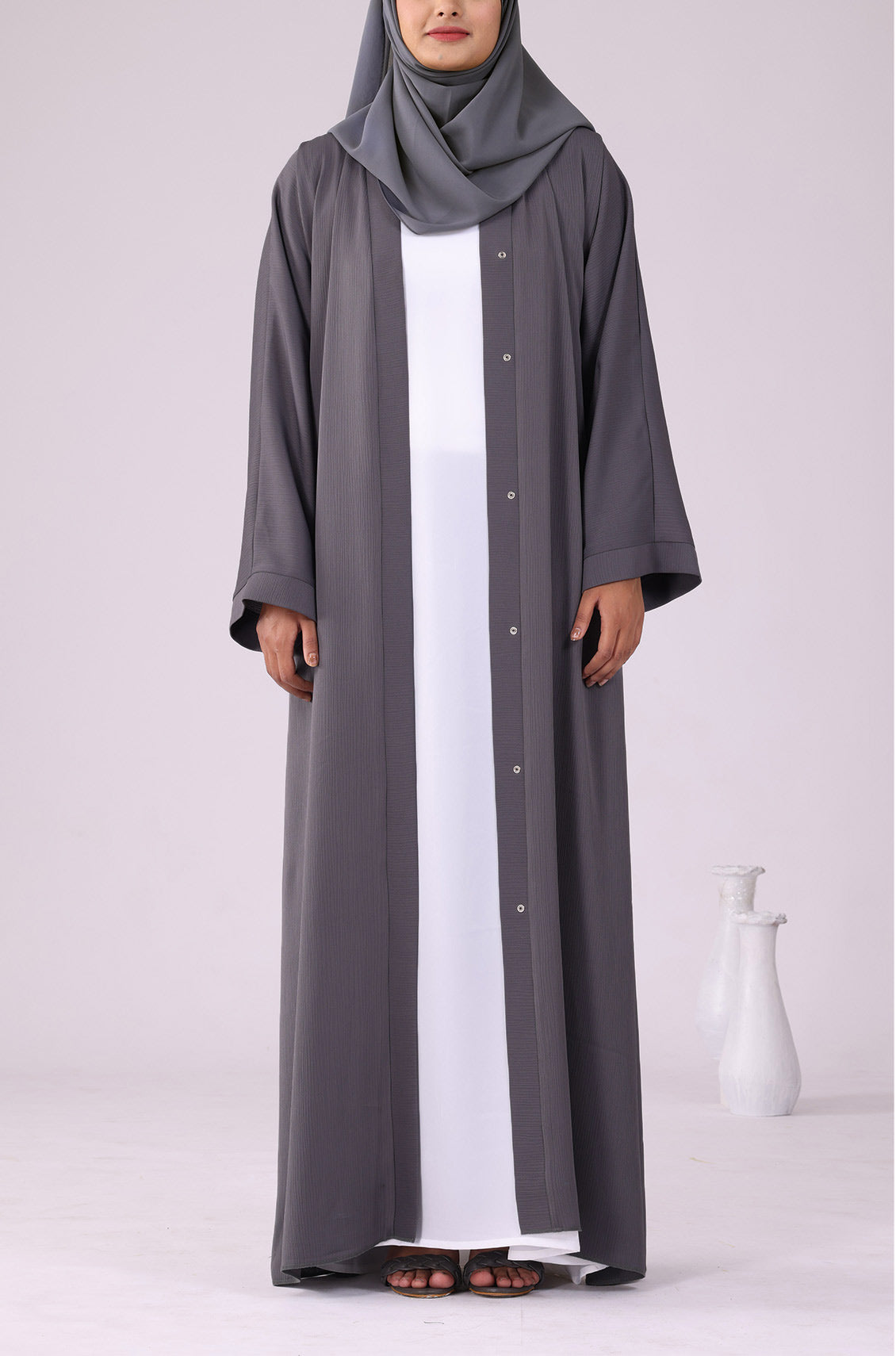 Slate Grey Zoom Abaya