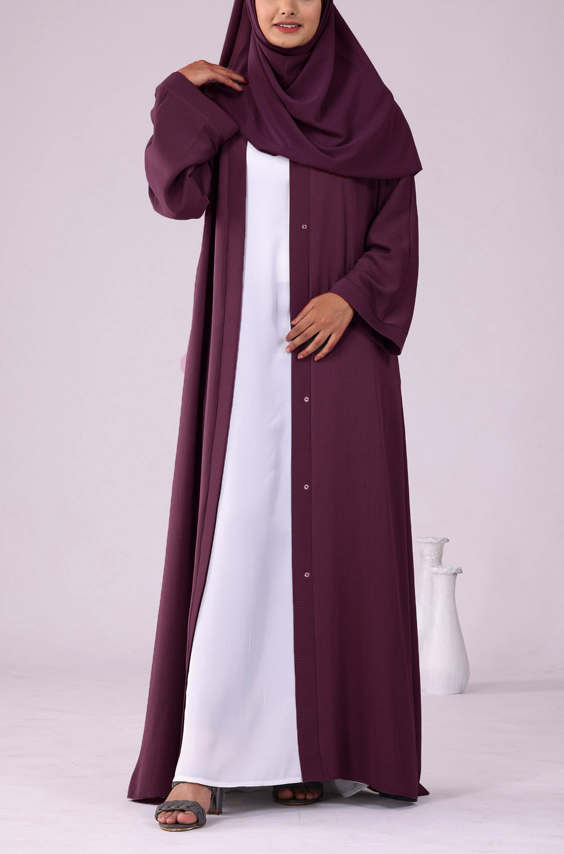 Deep Pink Zoom Abaya