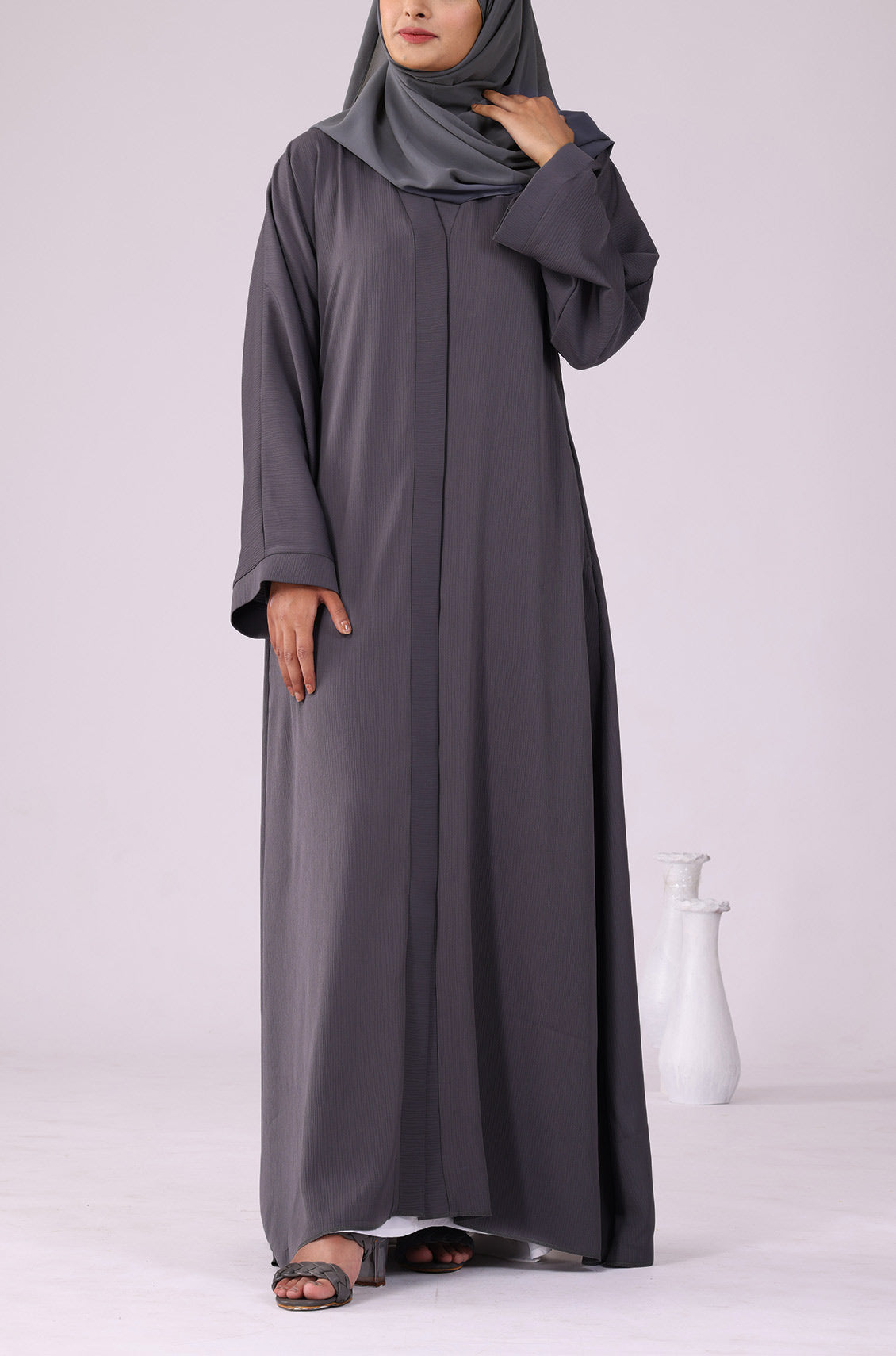 Slate Grey Zoom Abaya