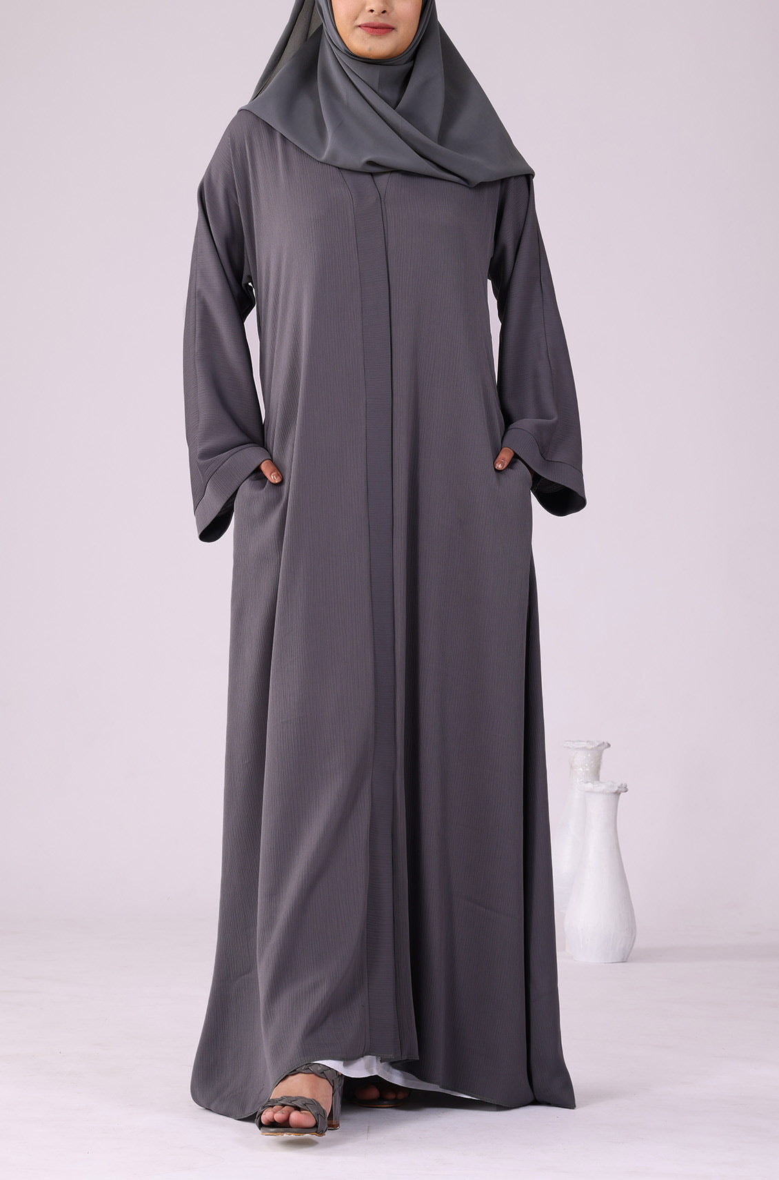 Slate Grey Zoom Abaya