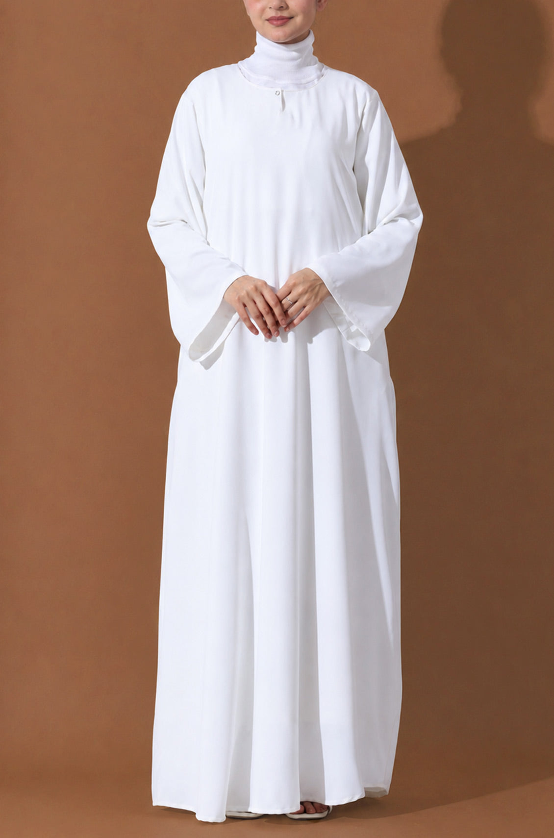 Cotton Abaya Prayer Set - White