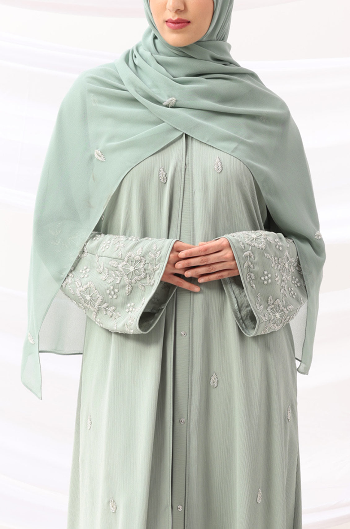 Rania Abaya Dress Soft Mint