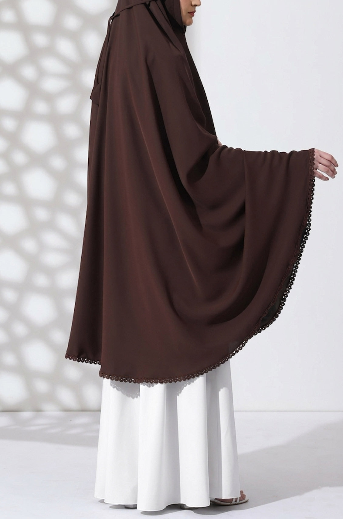 Prayer Lace Makhna Dark Brown