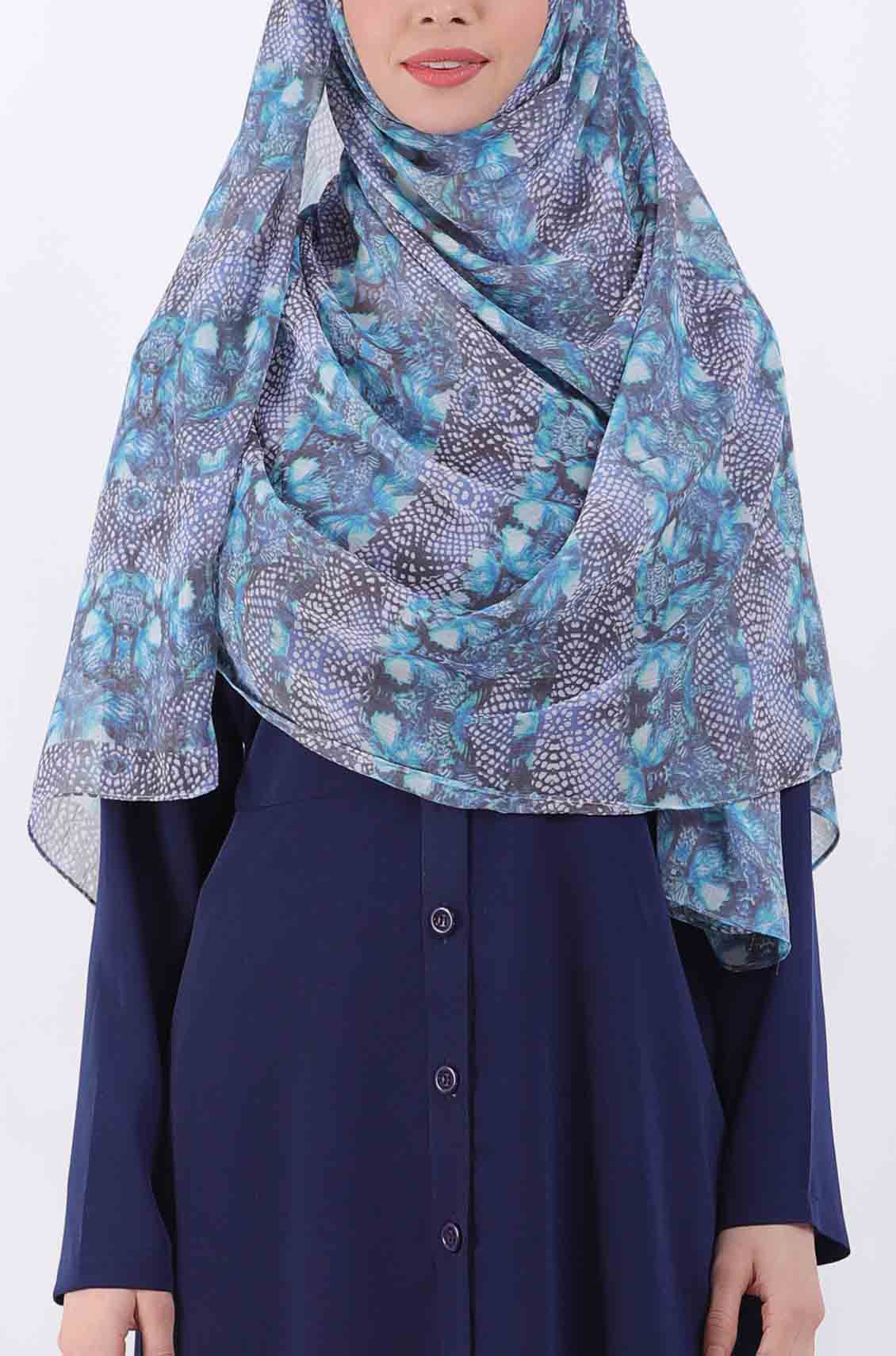 print chiffon hijab