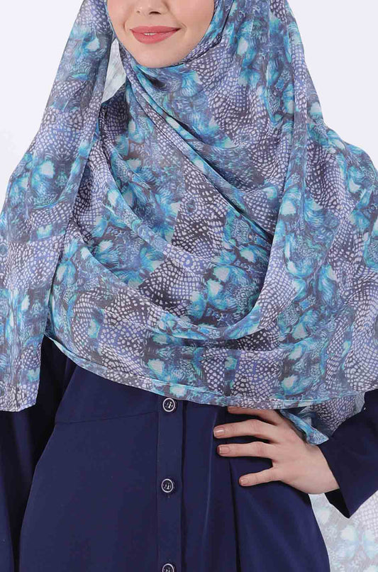 print chiffon hijab