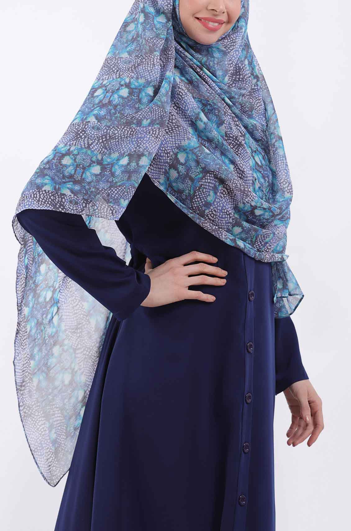 print chiffon hijab