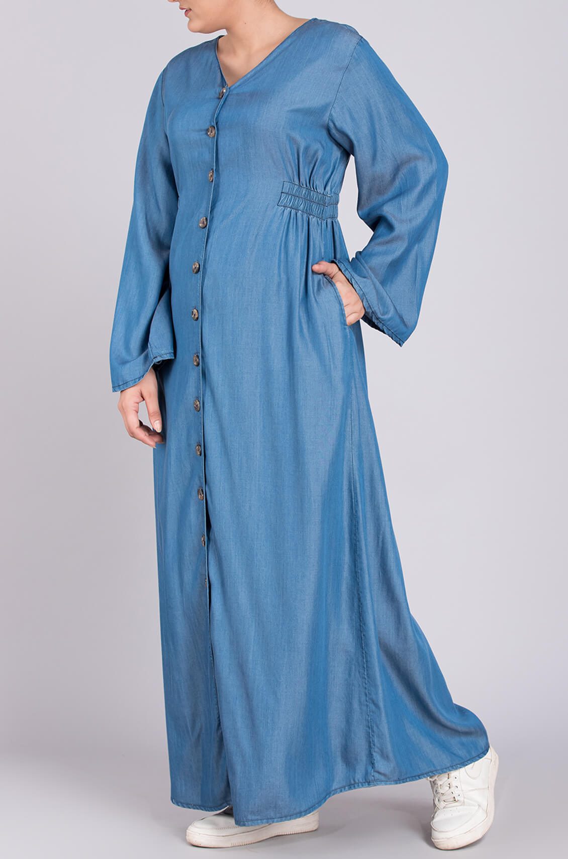 denim abaya
