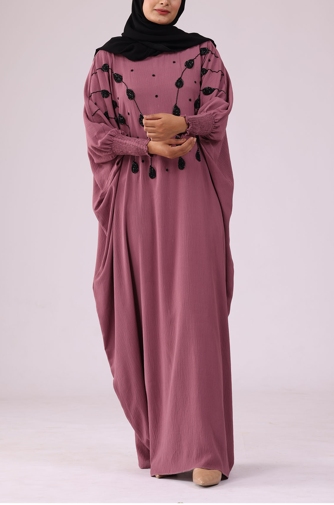 Dusty Pink Pearl Kaftan