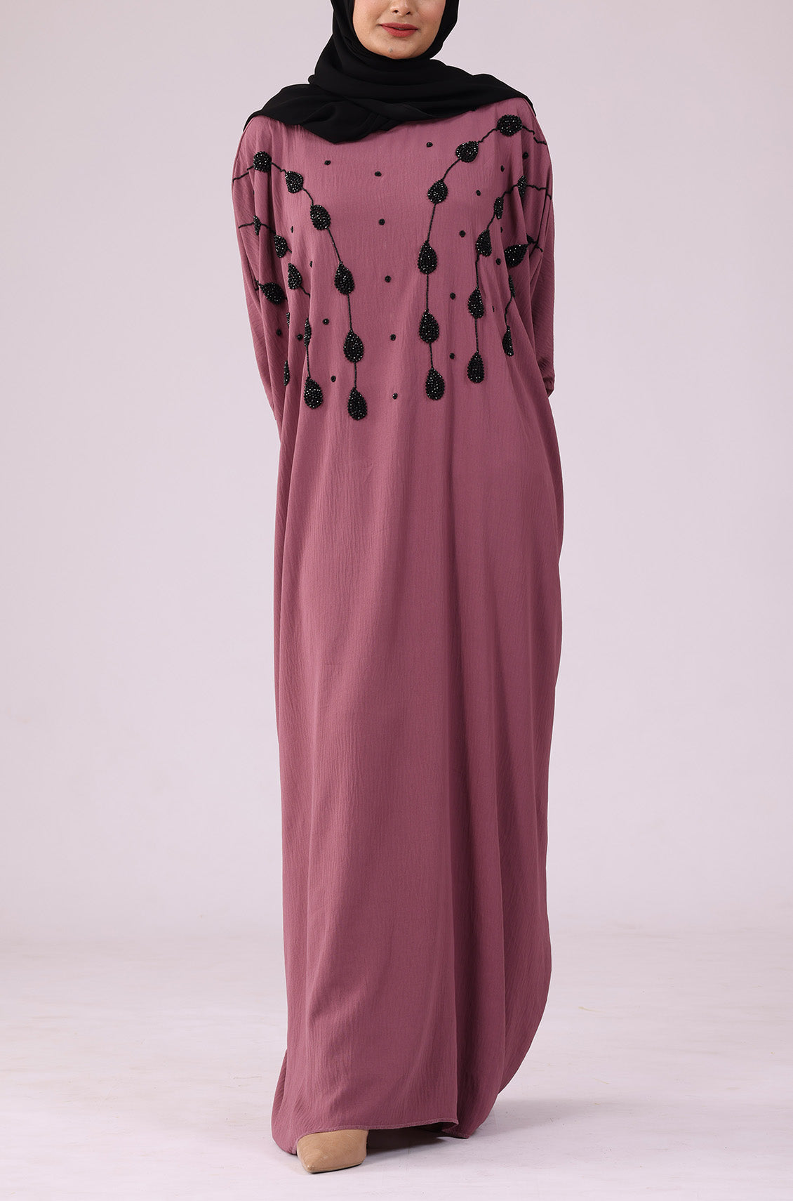 Dusty Pink Pearl Kaftan