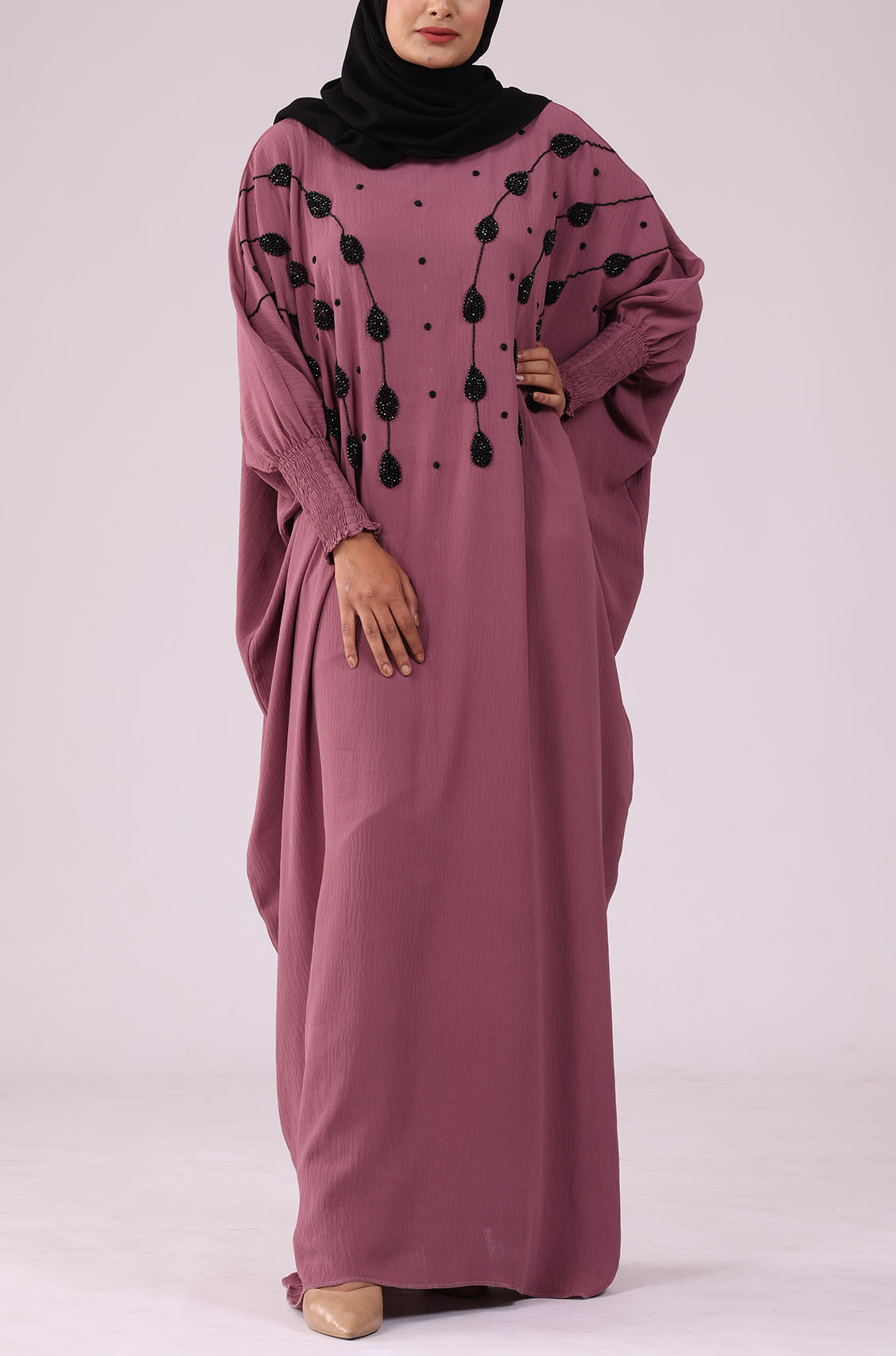 Dusty Pink Pearl Kaftan