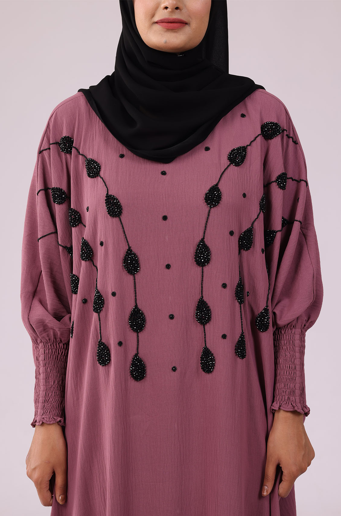 Dusty Pink Pearl Kaftan