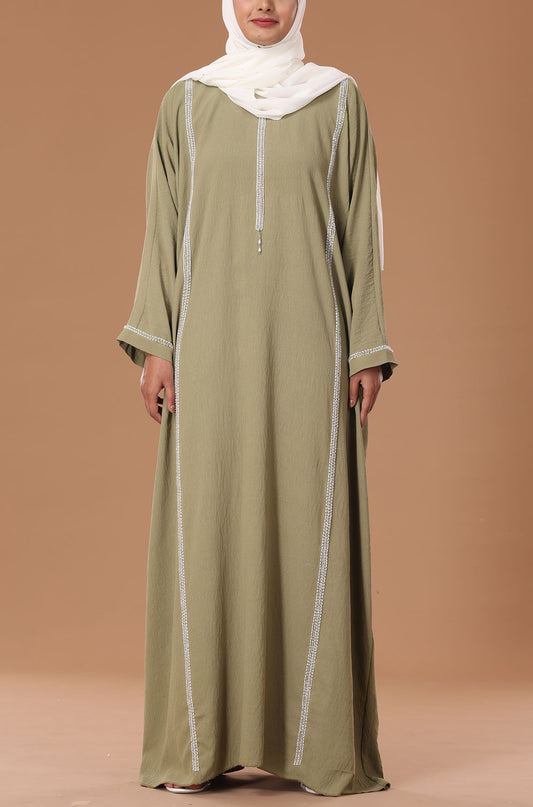Mint Green Pearl Kaftan